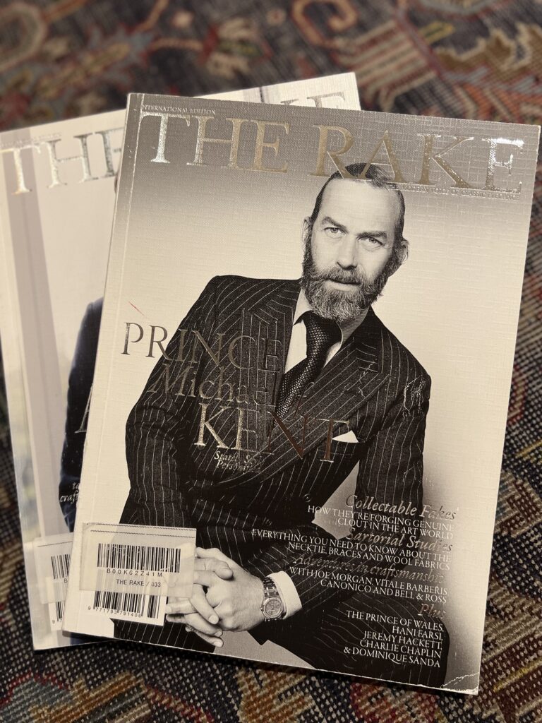 海外版『THE RAKE 』でのボタンの留め方の特集記事